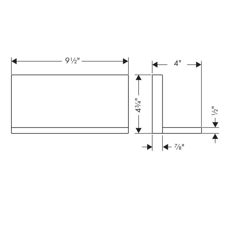 Hansgrohe 40873000 Axor ShowerCollection Shower Shelf Long Chrome 2