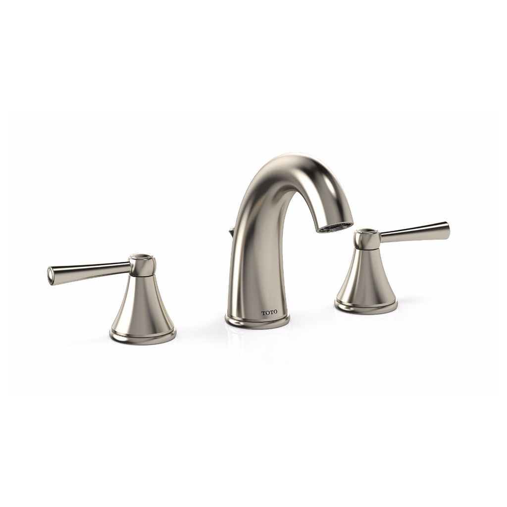 TOTO TL210DD Silas Widespread Lavatory Faucet Polished Nickel 1