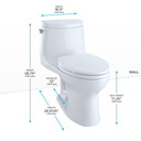 TOTO MS604114CUFG UltraMax II 1G One Piece Toilet Elongated 1.0 GPF 4