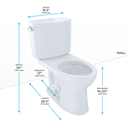 TOTO CST454CEFG Drake II Two Piece Elongated Toilet Cotton 4