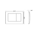 TOTO YT820 Convex Push Plate Dual Button Stainless Steel 2