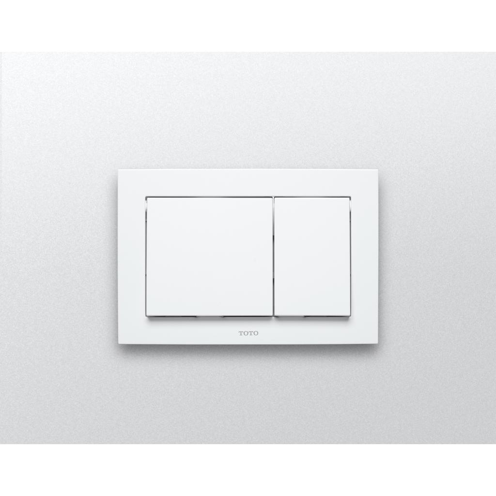 TOTO YT800 Rectangle Push Plate Dual Button White 1