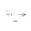 TOTO YH200 Transitional Collection Series A Robe Hook Chrome 2