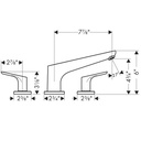 Hansgrohe 04365000 Focus E 3 Hole Roman Tub Chrome 2