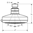 Hansgrohe 4071820 Croma E 100 Showerhead Brushed Nickel 2