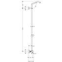 Hansgrohe 04536000 Croma Showerpipe Without Components Chrome 2