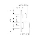 Hansgrohe 34725001 Axor Citterio M Trim Thm With Volume Control And Diverter Chrome 2
