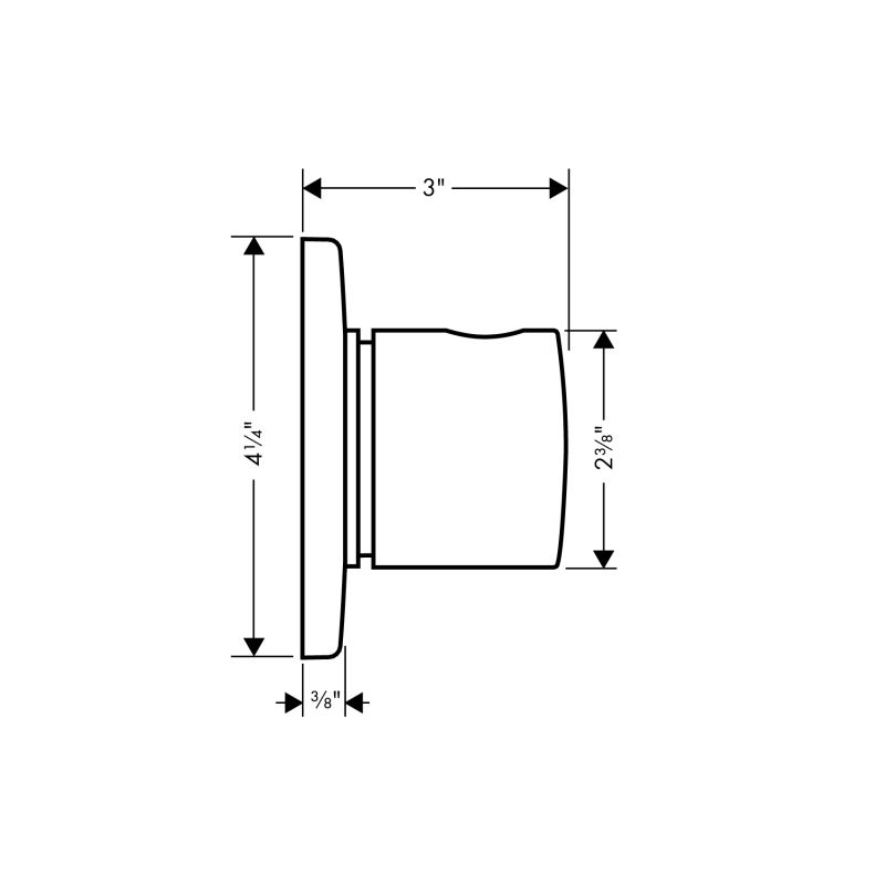 Hansgrohe 38934001 Axor Uno Trio Quattro Diverter Trim Chrome 2