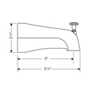 Hansgrohe 06501820 Commercial Tub Spout With Diverter Brushed Nickel 2