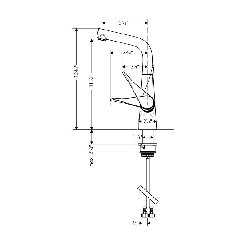 Hansgrohe 04509800 Metris Bar Kitchen Faucet Steel Optik 2