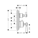 Hansgrohe 16801001 Axor Montreux Trim Lever Thermostatic With Volume Control Chrome 2