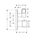 Hansgrohe 11732001 Axor Urquiola Thermostatic Trim With Volume Control Chrome 2