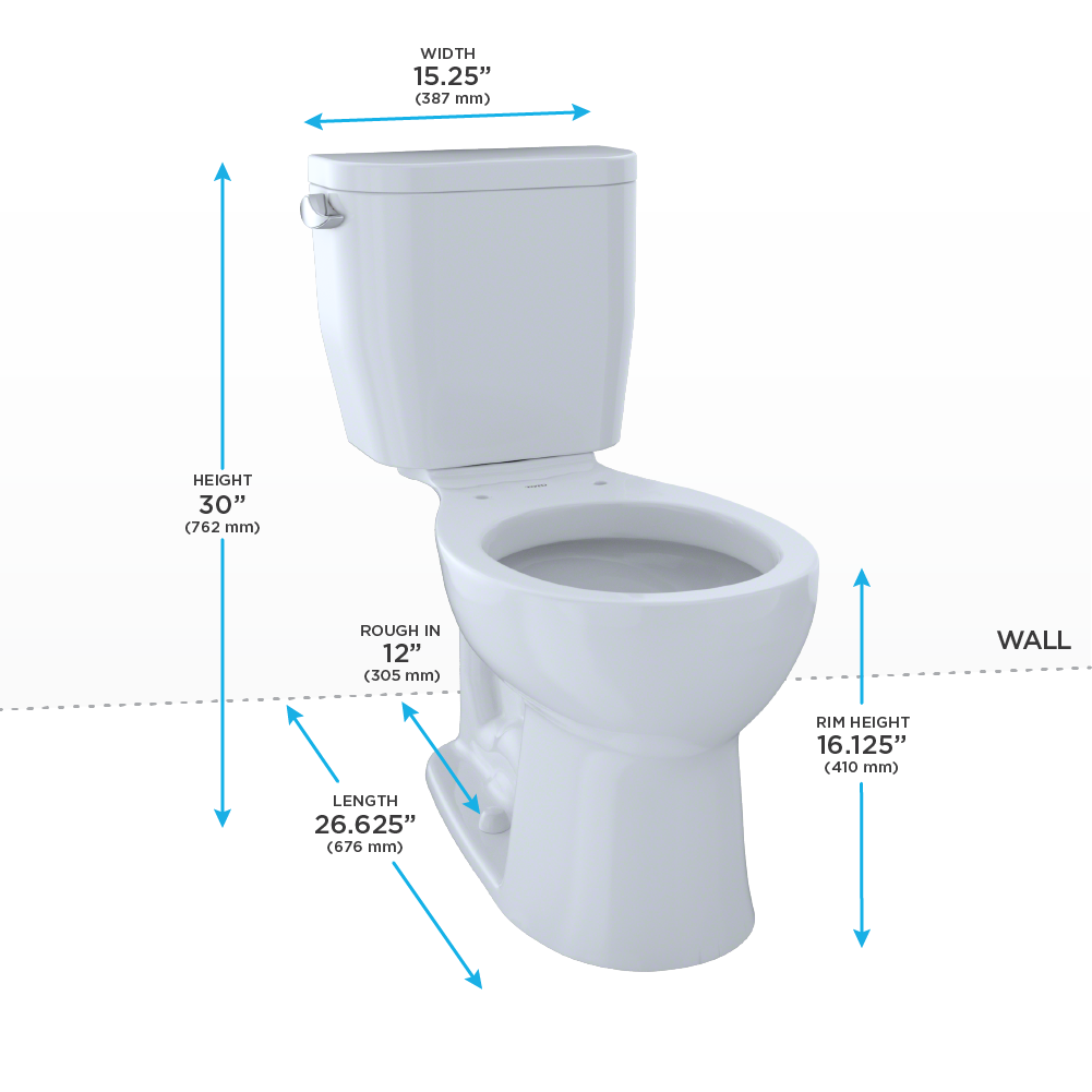 TOTO CST243EF Entrada Round Toilet Cotton 4