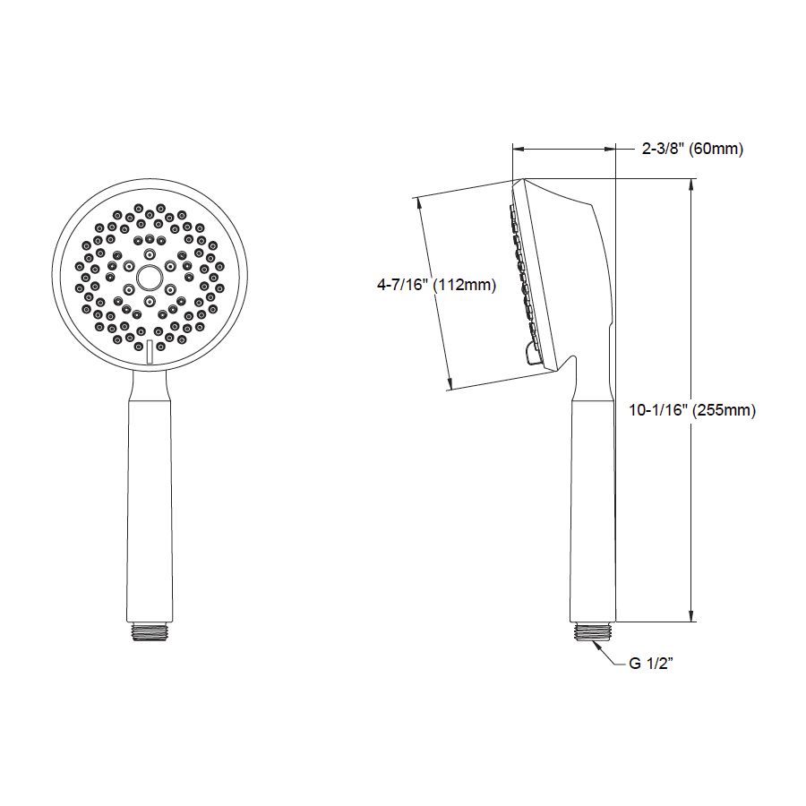 TOTO TS400FL55BN Transitional Collection Series B Multi Spray Handshower 2.0 GPM 2