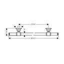 Hansgrohe 42060830 Axor Montreux 24" Towel Bar Polished Nickel 2