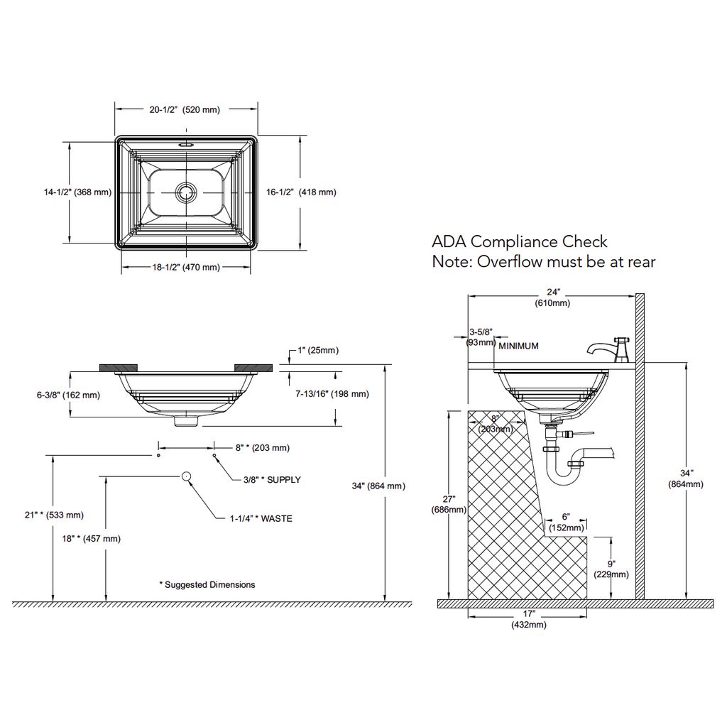 TOTO LT53311 Promenade Undercounter Lavatory 3