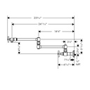 Hansgrohe 16859001 Axor Montreux Potfiller Wall Mounted Chrome 2