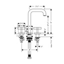 Hansgrohe 39133001 Axor Citterio Widespread Faucet Cross Handles Chrome 2