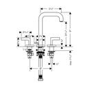 Hansgrohe 39135001 Axor Citterio Widespread Faucet Lever Handles Chrome 2