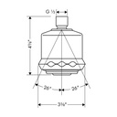 Hansgrohe 28496821 Clubmaster 3 Jet Showerhead Brushed Nickel 2