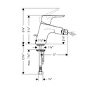 Hansgrohe 31920001 Focus Single Hole Bidet Faucet Chrome 2