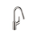 Hansgrohe 04506001 Focus HighArc Pull Down Prep Kitchen Faucet Chrome 1
