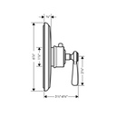 Hansgrohe 16824831 Axor Montreux Thermostatic Trim Lever Handle Polished Nickel 2