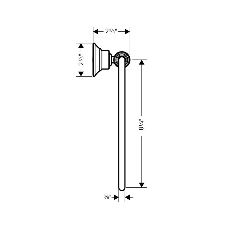 Hansgrohe 42021830 Axor Montreux Towel Ring Polished Nickel 2