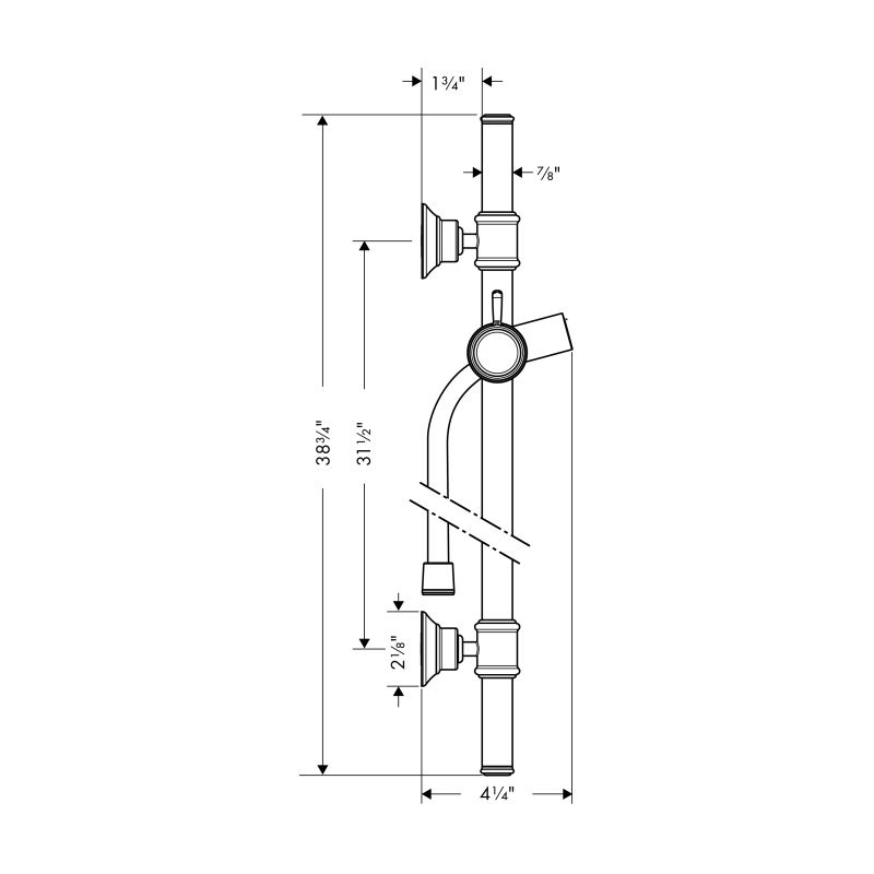 Hansgrohe 27982001 Axor Montreux Wallbar 36" Chrome 2