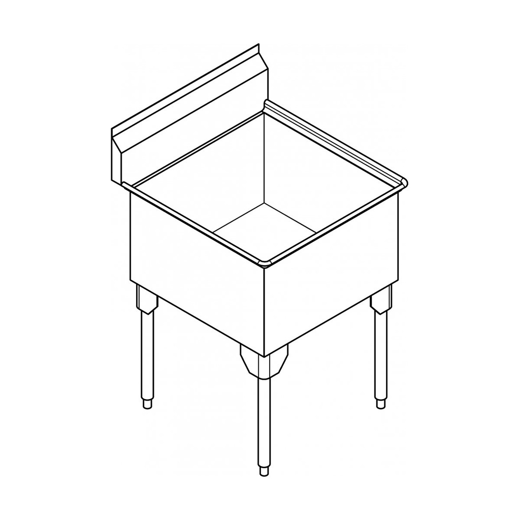 Franke SSL2418-1 Service Series 14 Gauge Single Sink
