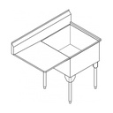 Franke SSL2418L-1 Service Series 14 Gauge Single Sink