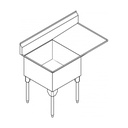Franke SSL2424R-1-2 Service Series 14 Gauge Single Sink