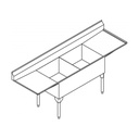 Franke SDL2436LR-1 Service Series 14 Gauge Double Sink