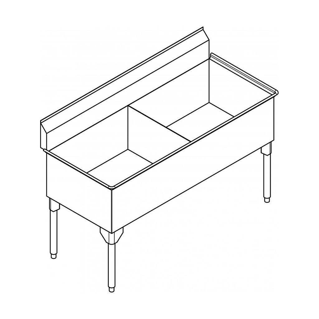 Franke SDL2448-1 Service Series 14 Gauge Double Sink