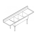 Franke STL2454LR-1-2 Service Series 14 Gauge Triple Sink