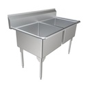 Franke RDL2448-1-2 Restaurant Series 16 Gauge Double Sink