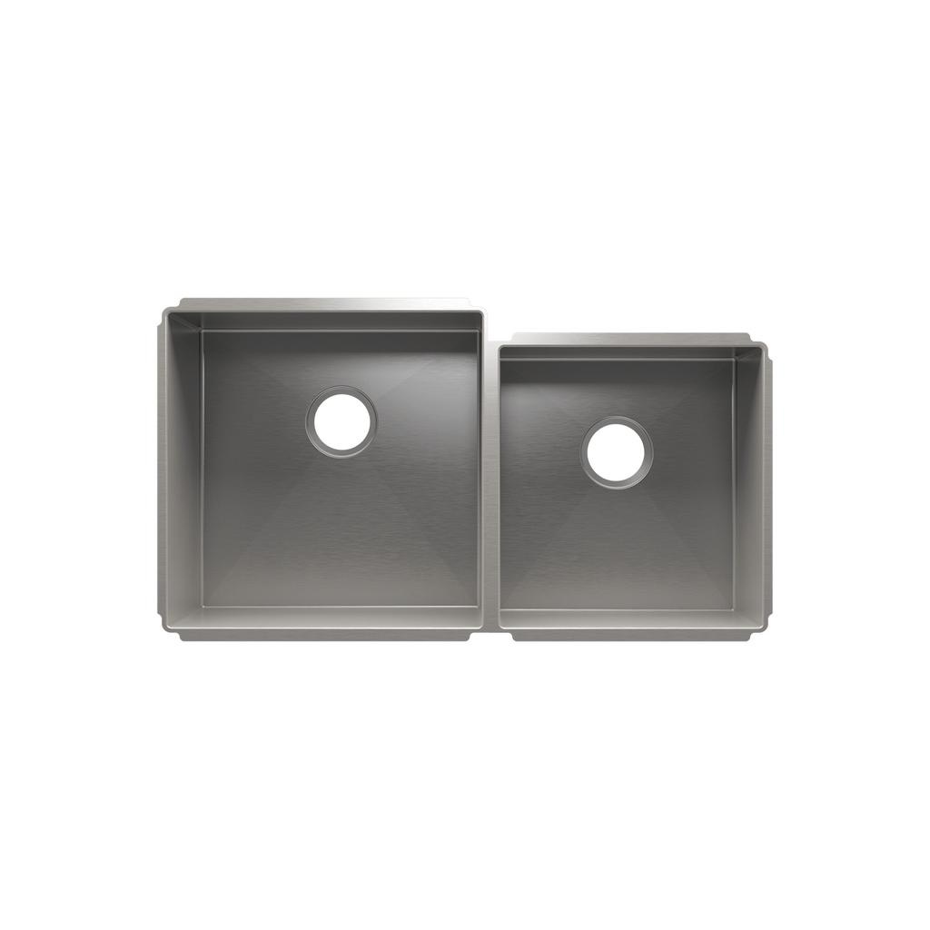 Julien 003954 J7 Sink Undermount Double L18X18X10 R15X16X8