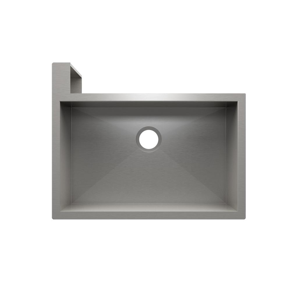 Julien 005302 Socialcorner Sink Undermount Flat Aprons Left Corner Single 29X18X10