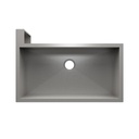Julien 005304 Socialcorner Sink Undermount Flat Aprons Left Corner Single 35X18X10
