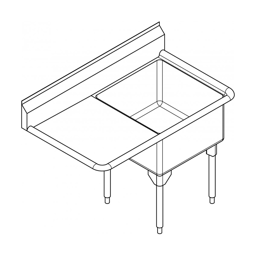 Franke WSL2418L-1 World Class Series 14 Gauge Single Sink