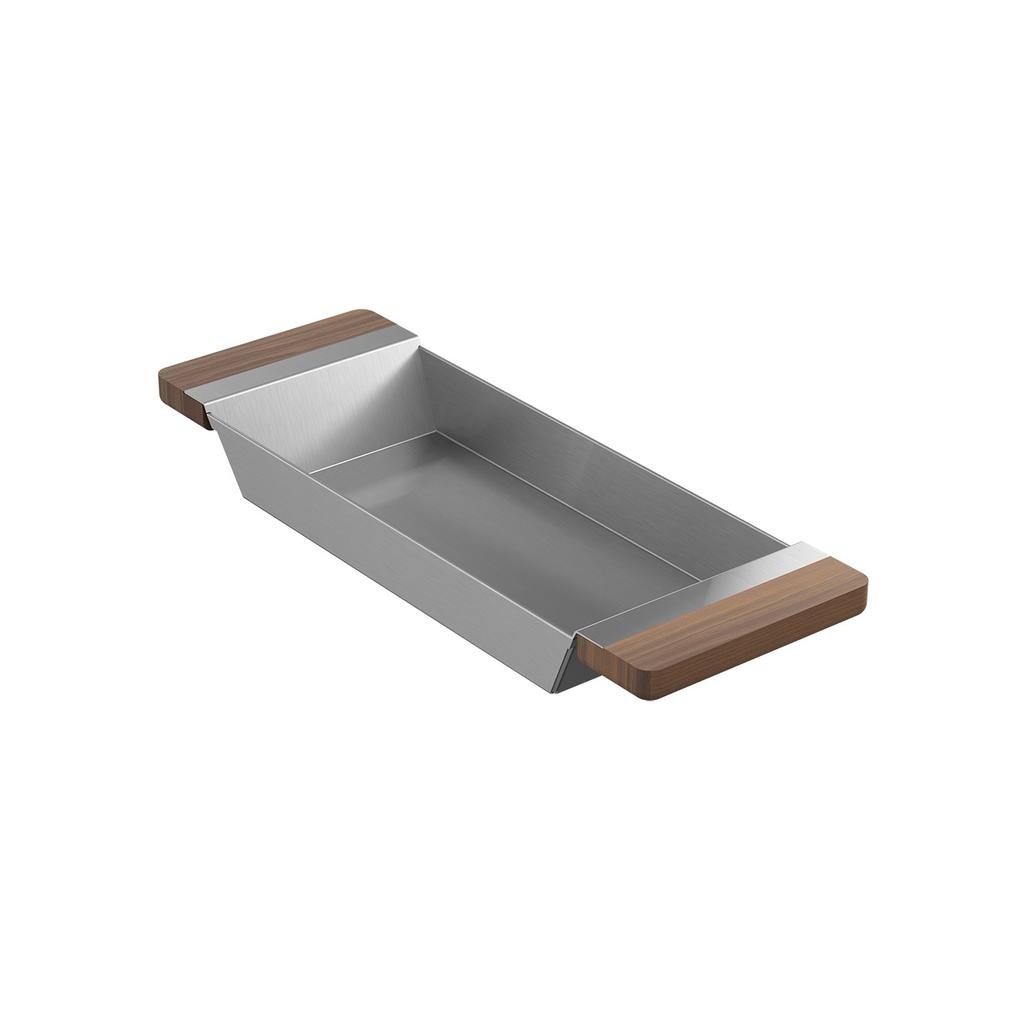 Julien 205037 Tray For Fira Sink W/Ledge Walnut Handles 6X17-1/4X2-1/4