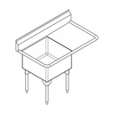 Franke WSL2418R-1-2 World Class Series 14 Gauge Single Sink
