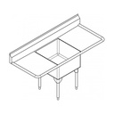 Franke WSL2418LR-1-2 World Class Series 14 Gauge Single Sink