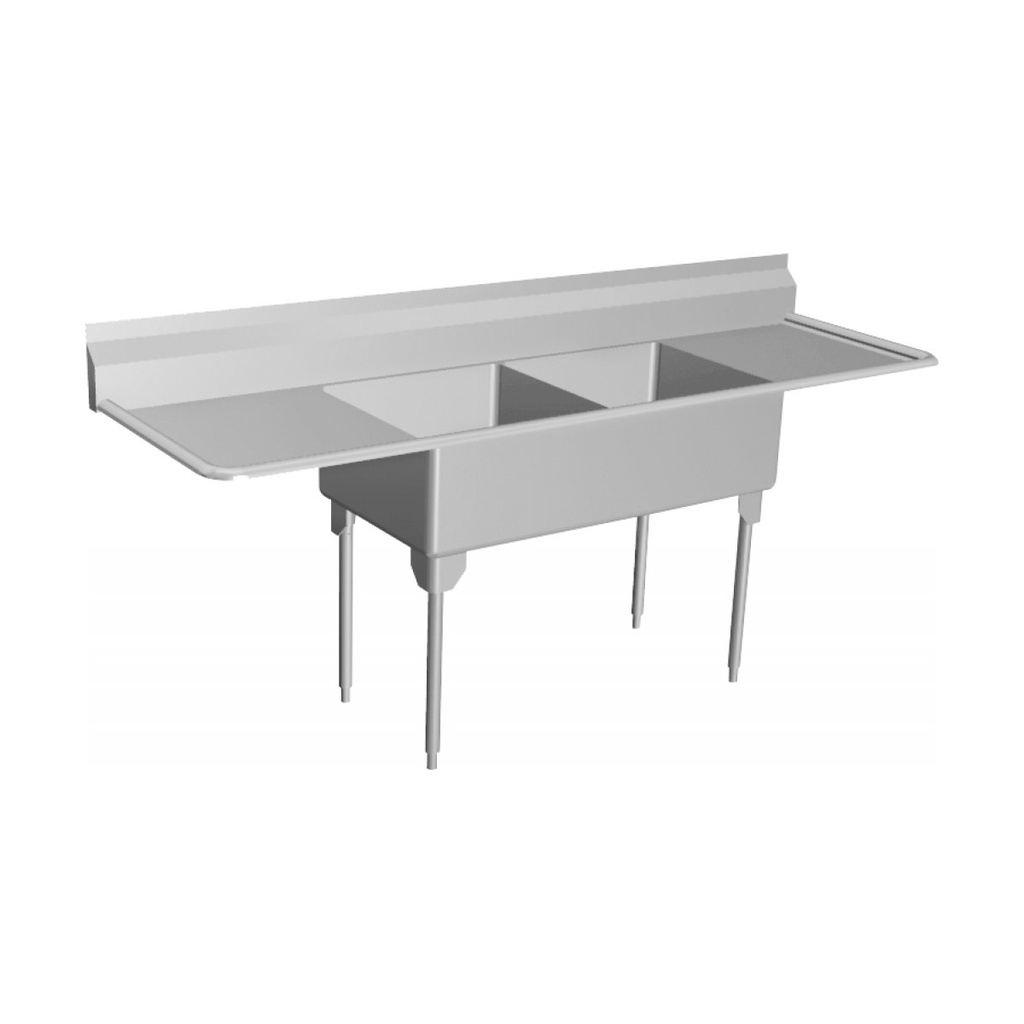 Franke WDL2448LR-1 World Class Series 14 Gauge Double Sink