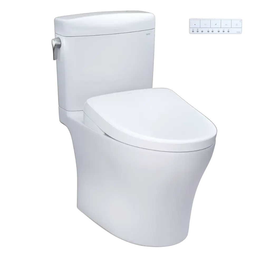 TOTO MW4364726CEMFGNA#01 Aquia IV Cube With Washlet S7 Two Piece Toilet Cotton