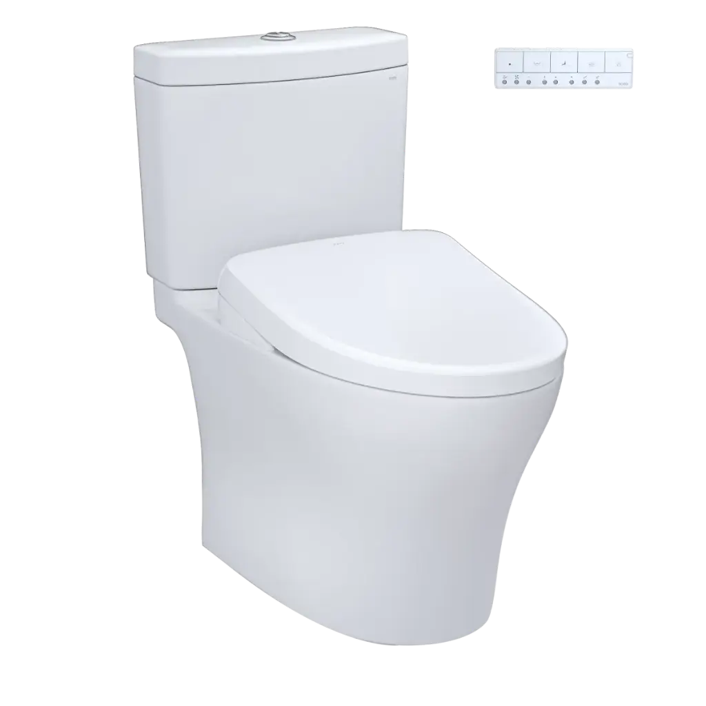 TOTO MW4464726CEMFGNA#01 Aquia IV Washlet+ S7 Two Piece Toilet Cotton