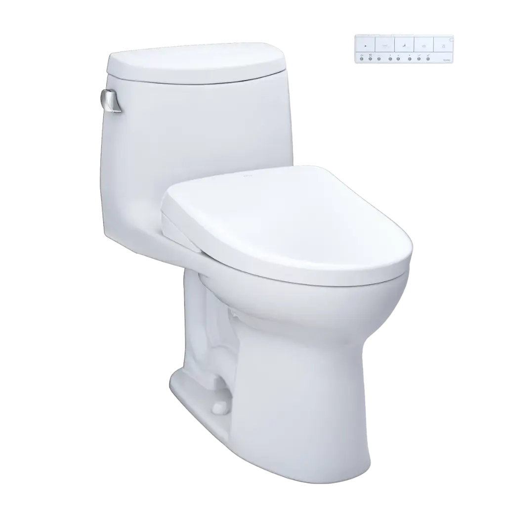 TOTO MW6044726CEFG#01 Ultramax II 1.28 GPF Washlet+ S7 One Piece Toilet Cotton