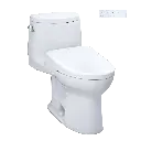 TOTO MW6044726CEFG#01 Ultramax II 1.28 GPF Washlet+ S7 One Piece Toilet Cotton