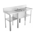 Franke SSS1827DDS Utility Sink Left And Right Drainboard Stainless Steel