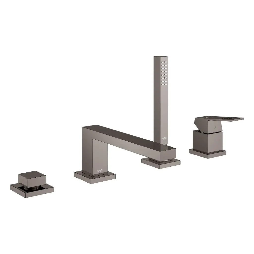 Grohe 19897A01 Eurocube 4-Hole Single Handle Deck Mount Roman Tub Faucet Hard Graphite